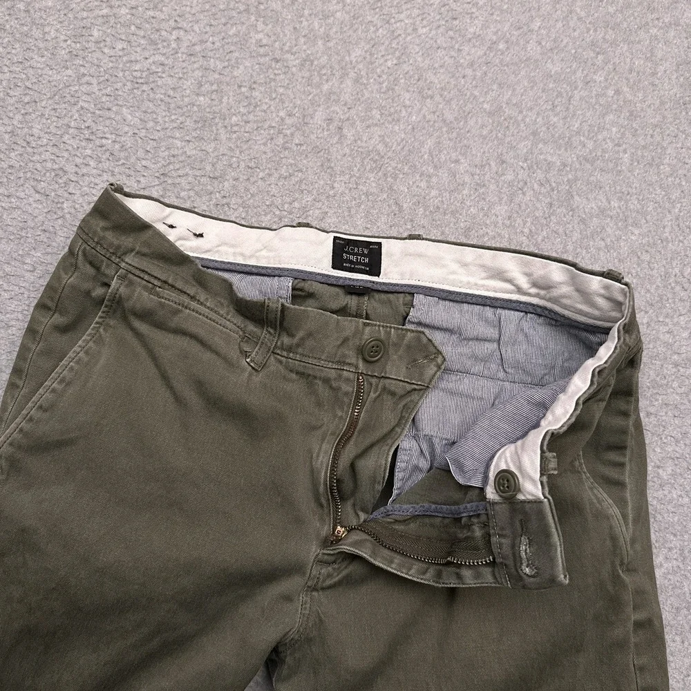 J.CREW 484 Slim Fit Stretch Chino Pants Mens 29x30* Green Straight Preppy Office